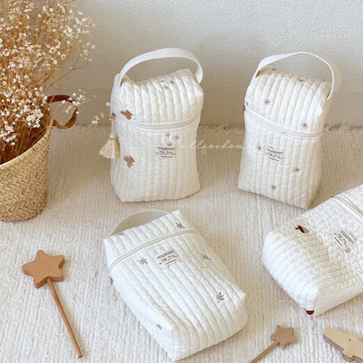 Wenzhi Mommy Bag Diaper Bottle Breast Pump Storage Bag Portable Travel Mother and Baby Bag Portable Mom Bag with Pendant Star Diaper Bag