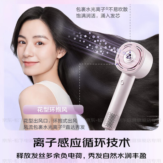 Panasonic Ouyang Nana's same flower core hair dryer household high-speed hair dryer does not hurt hair Nanoyi water light ion care gift for girlfriend EH-JNW6A