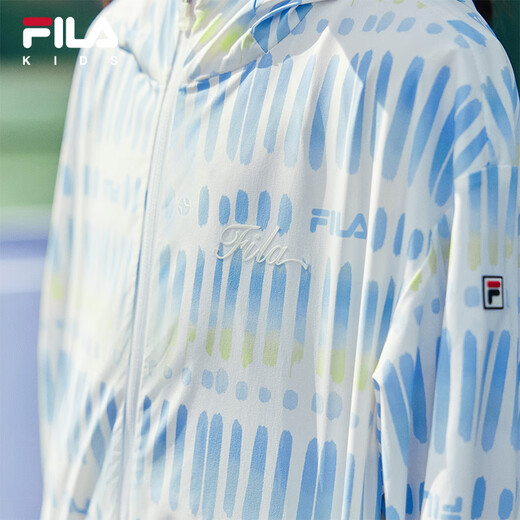 FILA Children's Clothing Children's Sun Protection Clothing 2025 Summer New Women's and Older Children's Tennis Sports Lightweight Jacket Full Print One-ZA 140