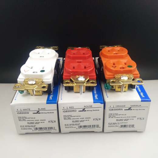 Original Cooper/EATONIG8300 fever HIFI American standard power socket audio wall plug panel IG8300 orange gold-plated