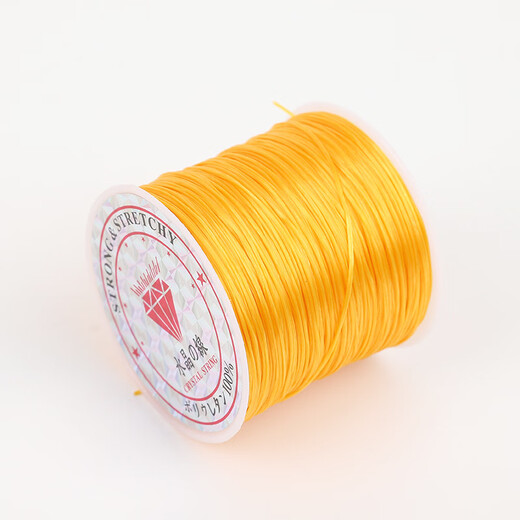 Maimid transparent crystal flat silk elastic thread diy beaded bracelet thread elastic thread bracelet hand string play beads beads thread white (3 tools included) wire diameter 0.8mm long about 50 meters