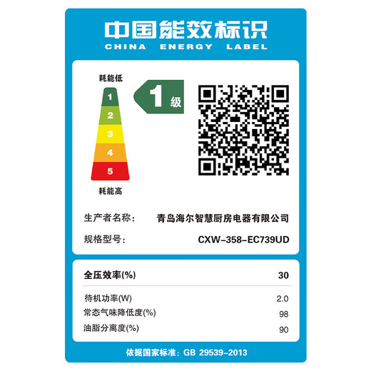 海尔（Haier）变频顶侧双吸抽油烟机 30立方大吸力三吸油烟机 1100Pa强风压 升级热熔自清洁 烟灶联动EC739UD 【单烟机】30m³风量1100Pa风压