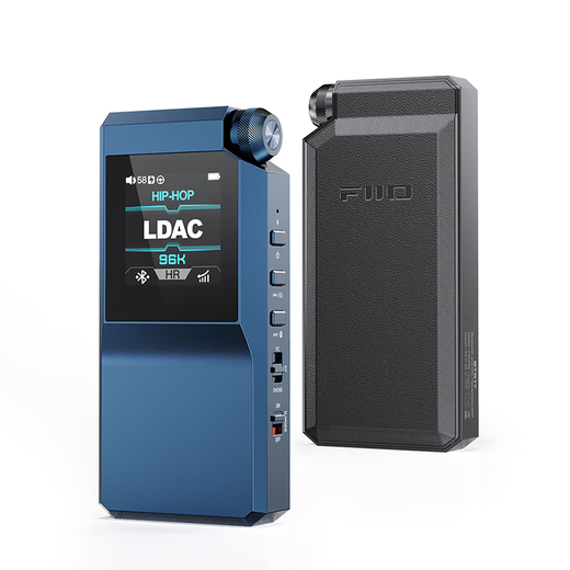 FiiO BTR17 Portable Wireless Bluetooth Headphone Amplifier Small Tail Car Mobile Phone HiFi Audio Receiver Amplifier Bluetooth 5.4 Blue