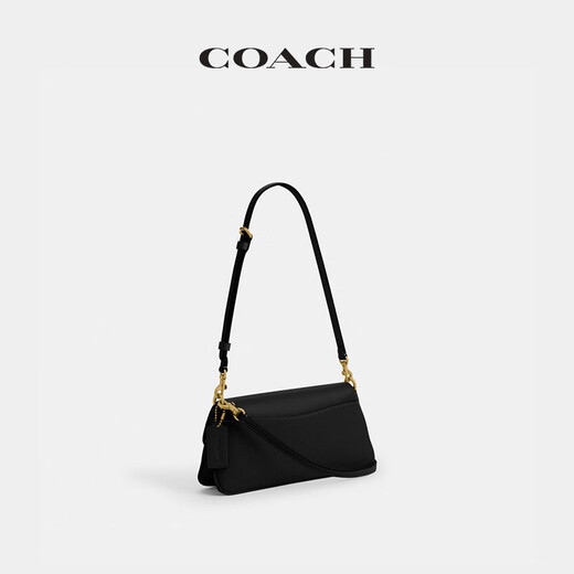 COACH gift new women's JET shoulder bag cow leather genuine leather crossbody bag winter high-end women's bag B4/black