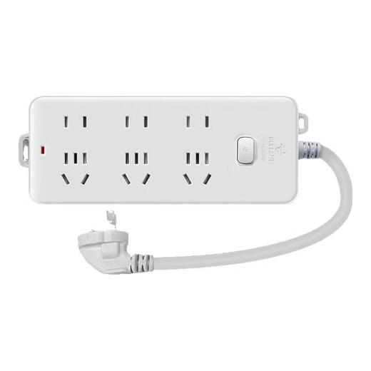 Bull (BULL) plug-in strip socket with wire strip, power strip multi-hole extension cord, multi-functional household drag strip, electric power strip blue and white style plug strip, master switch plug-in check, total length 5 meters, 3 five holes + 3 two hole plug board, official genuine large spacing hole position 2500W plug-resistant, fire-proof and flame-retardant style