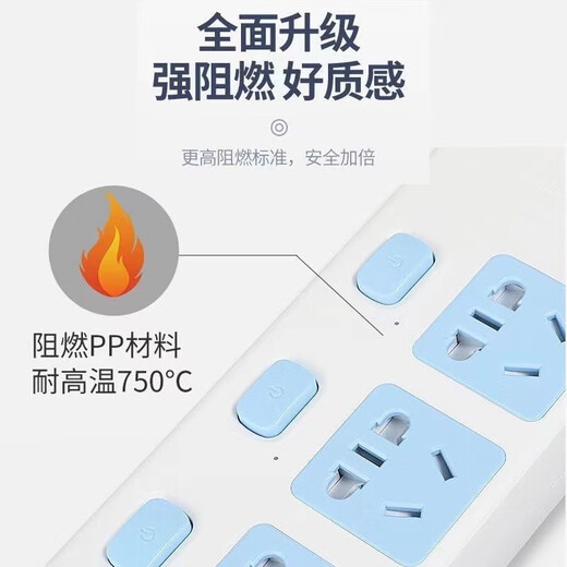 Bull (BULL) Bull home socket office strip with wire terminal board long line drag strip independent Bull A01 one socket 5 holes without switch 1 meter in total length thickened and thickened limited time for one day