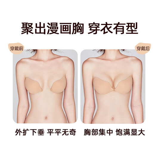 Miss Curious Silicone Anti-Bump Small Breast Chest Stickers Women's Invisible Sexy Nipple Stickers Wedding Dress Thin Top Shape Showing Nude Skin A