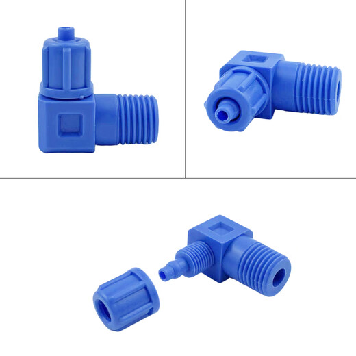 Blue quick-twist plastic joint anti-corrosion trachea plastic steel joint quick-twist pneumatic thread straight elbow tee PL8-04