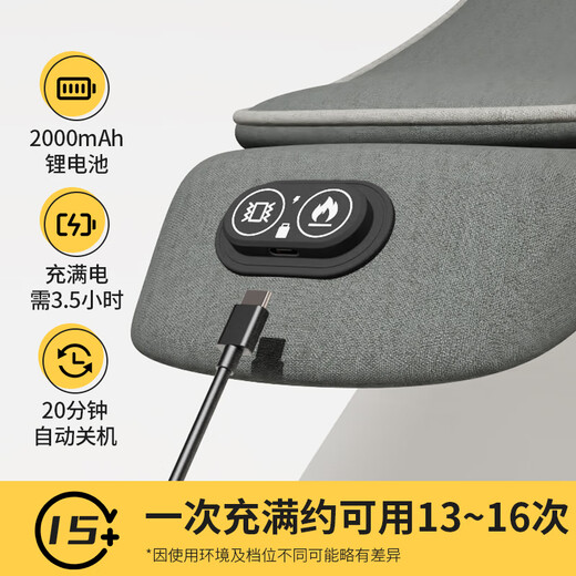 Apple Rabbit Christmas gift, birthday gift, girl's waist cushion massager, niche gift for group purchase, girlfriend, wife, best friend, heart-warming, high-end, practical, anniversary, custom-made souvenir, same day/next day delivery, Jingcang Express, upgraded charging model-(quiet gray)