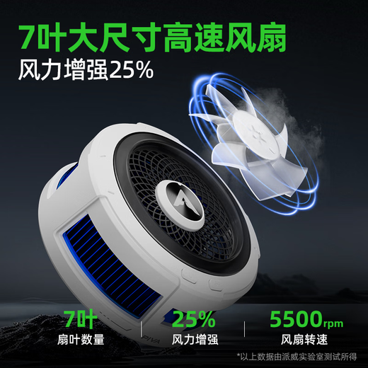 Piva Paiwei B2 mobile phone radiator magnetic cooling back clip semiconductor refrigeration cooling artifact game live broadcast low noise suitable for Apple Xiaomi Black Shark Nubia oppo B2 magnetic suction back clip dual use