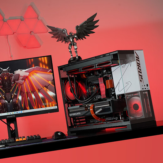 Gigabyte 12-issue interest-free RTX5080 5070ti Super Carving i9/i7/i5 e-sports game live broadcast design water-cooled geometric future Model5 desktop DIY computer host 2 i5 14600KF丨5070 Super Carving
