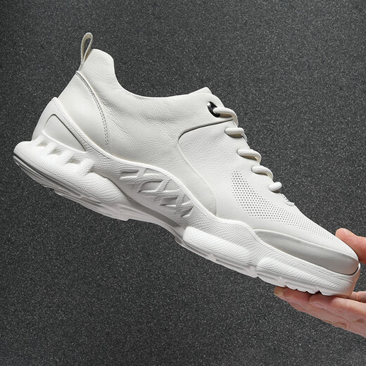 NOSSKISS International Brand Men's Shoes 2025 Spring and Summer New Genuine Leather Sports Travel Shoes Soft Thick Sole Versatile Business Casual Leather Shoes Black 40 = Leather Shoes Size 40 Sports Shoes Size 41