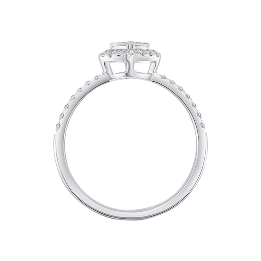 DR ready stock sparkling proposal wedding diamond ring HEART heartfelt ring simple luxury platinum gift