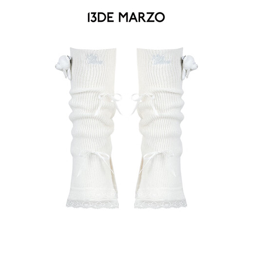 13DE MARZO Women's Bear Lace Leg Covers Sweet Fashion Sock Covers Versatile Piles of Socks White One Size