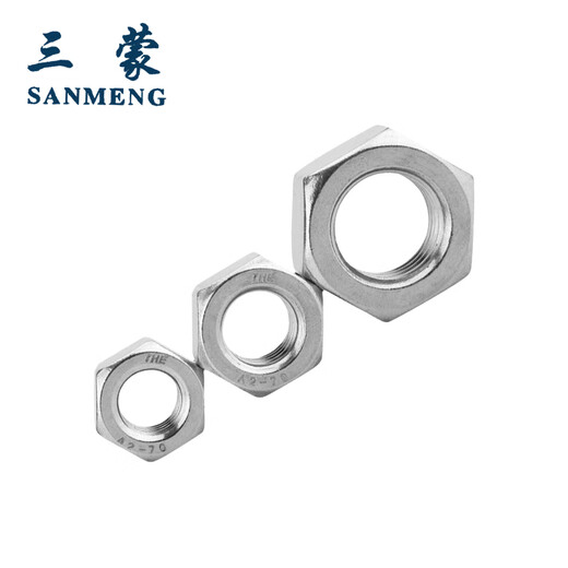 Sanmon 304 stainless steel hexagonal nut DIN934 M4 (20 pieces/bag)