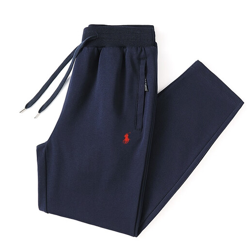 POLO SPORT American Ralph Lauren 2025 Spring New Horse Logo Embroidered Pure Cotton Loose Casual Pants Large Size Trousers Navy/Straight XL