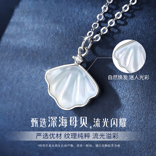 ALLOVE Yibeizi sterling silver necklace women's pendant jewelry girls birthday gift for girlfriend wife lady light luxury niche