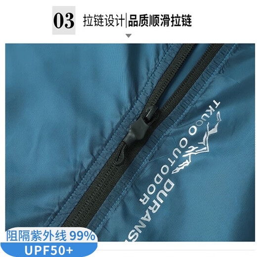 Playboy Ice Silk Sun Protection Jacket Men's Summer New Anti-UV Thin Fishing Sun Protection Jacket Cool and Quick-drying and Breathable PQ1977-Dark Blue Cool and Breathable M 90-105Jin Jin equals 0.5 kg