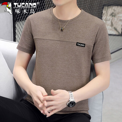 啄木鸟（TUCANO）短袖t恤男圆领夏季宽松凉感半袖薄款打底衫男士高端衣服