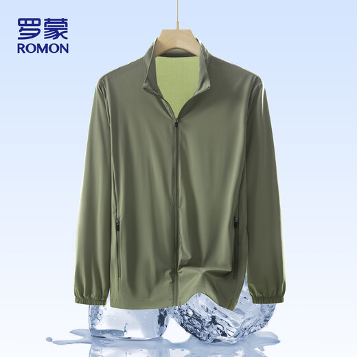ROMON ice silk quick-drying sun protection jacket men's thin jacket outdoor breathable outdoor fishing men's wear ZH83556 light gray L