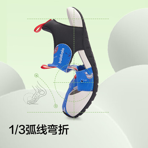 Balabala children's shoes children's sports sandals boys and girls shoes breathable summer new toe shoes non-slip
