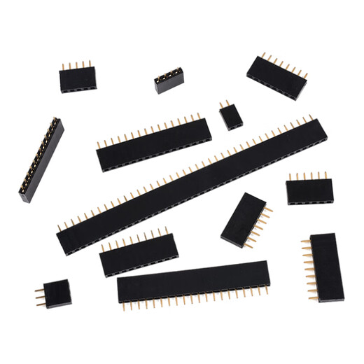 Zejie single row female socket 2.54mm pin header socket double row female 1*2P3P4P5P6P7P8P9P10P16P20P40P 8P single row (20 pieces)