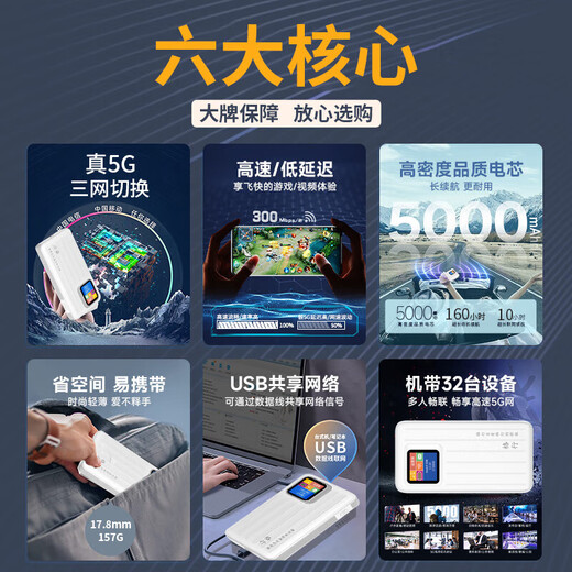 Gexing portable wifi6 official authentic wireless network portable mobile portable wifi Netcom cpe router car hotspot portable wifi unlimited traffic 2025 model 5G model 5GHz top configuration wifi6. Average network speed 300M