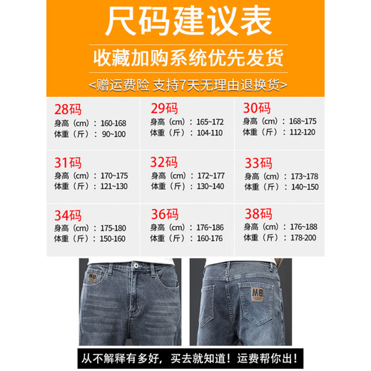 Semir Jeans Men's 2025 New Summer Loose Straight Elastic Casual Trousers Men's Trendy Slim Conical Pants ZGX6621 Blue 32 2ft5