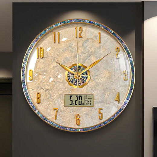 ZUNELL wall clock living room 2026 new light luxury high-end home high-end modern simple high-end art clock wall hanging perpetual calendar small size