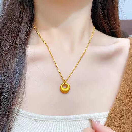 Gold Brushed Small Gold Tuo Necklace Women's Ins Light Luxury High-Quality Temperament Clavicle Chain as a Gift for Girlfriends and Best Friends Brushed Small Gold Camel Necklace