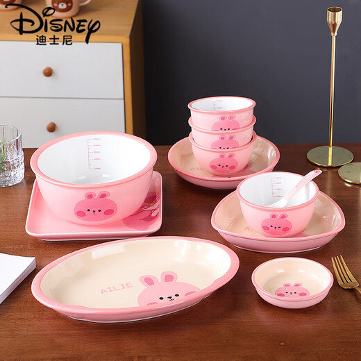 Disney Bowl Household Ceramic Rice Bowl avec échelle Internet célébrité dessin animé mignon de riz de riz bol nouilles bol à grande valeur