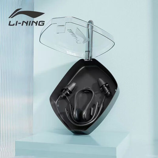 Swimming earplugs waterproof, anti-otitis media, children's anti-lost silicone JD self-professional nose clip with rope to prevent falling off men's hibiscus purple 001-5 nose clip earplug set anti-water artifact