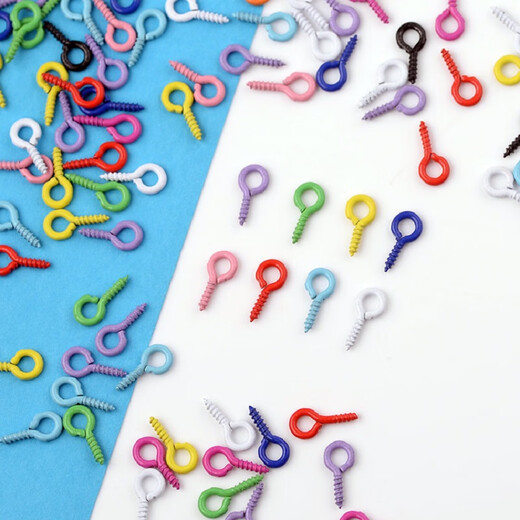 Haiyiduo claw nails, colorful spray-painted claw nails, screws, colored sheep's eye nails, diy jewelry accessories, claw nails (randomly 100 pieces)