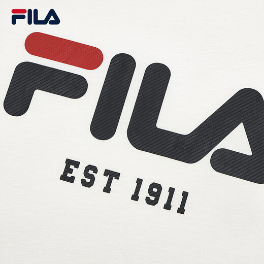FILA official unisex knitted T-shirt 2025 summer pure cotton loose casual couple short-sleeved T-shirt