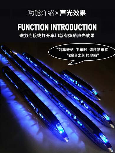 Remote control alloy high-speed rail Fuxing train model simulation Harmony children's train toy electric train boy alloy remote control 3 sections-white