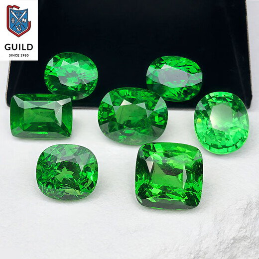 Blue Xianghe 2 Kazani green tsavorite large carat loose stone ring face gemstone 18k gold men's and women's ring pendant bracelet 8.11 carats 1#