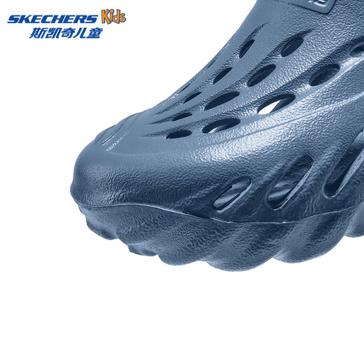 Skechers Skechers Children's Bubble Shoes Boys' Hydrophobic Lightweight Beach Crocs Summer Middle and Large Children's Sandals 406645L Boys/Dark Gray Blue/SLT 36