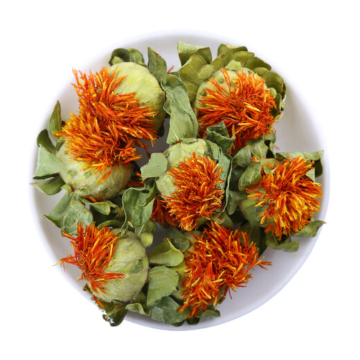 Peking Tongrentang Tibetaner Safranblüte und Obst echte neue chinesische medizinische Materialien Safran getrocknetes Früchte Tee und trinken medizinische Safransamen -Samen -Kugeln Ganze Blume 500 Gramm Safranfilamente [reine Filamente sind sauber und unschüssig.]
