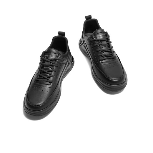 Belle Men's Shoes Casual Versatile Walking Shoes Comfortable Lightweight Dad Shoes Business Sports Shoes A1715CM4 Black 42 (260mm)