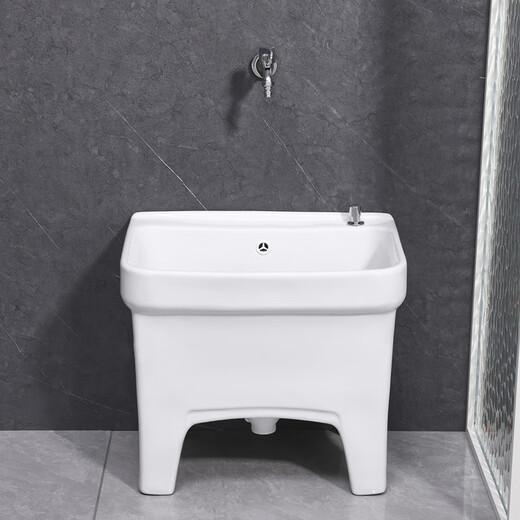 Lefit (lfte) bathroom ceramic mop pool balcony mop trough household Taiwan-controlled large, medium and small mop basin courtyard mop pool 933 Taiwan-controlled drain delivery to home