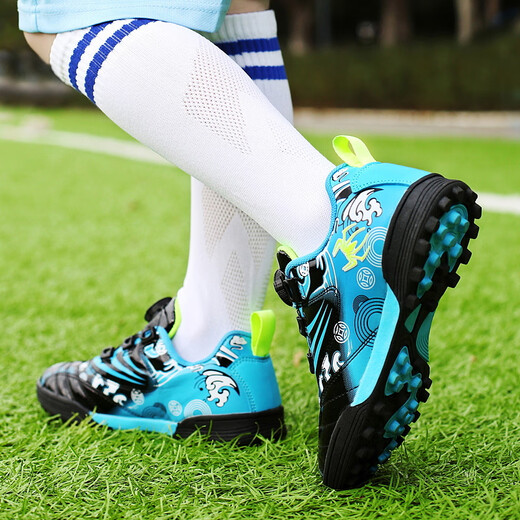 Hongxing Sabla de fútbol para niños de tamaño infantil para niños Tobogros Tf Tlides zapatillas de rotación para hombres Zapatos para niños de la escuela primaria y secundaria Training and Mobility Shoes 9896 Negro 30