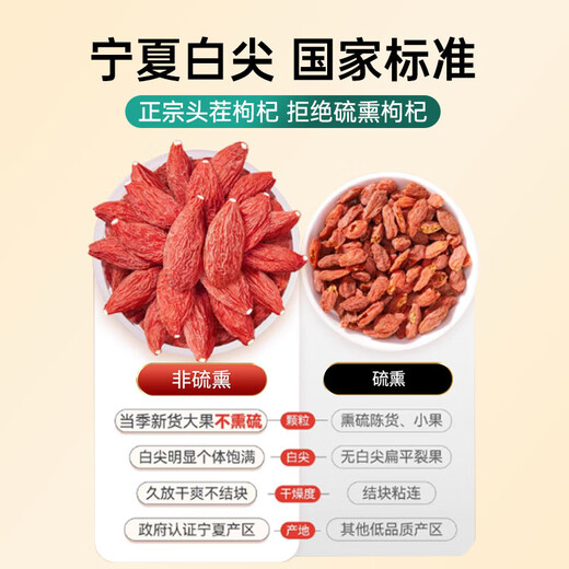 Zhengyeshan Authentic Ningxia Wolfberry Special Wolfberry 500 g große Partikel Freiflügel Bio gebrautes Tee Red Wolfbeerschwefelfrei nähren [Spezialgrad 280 Partikel/50 g] Ningxia Wolfberry 250 g [Ningxia Wolfberry Special Grade]