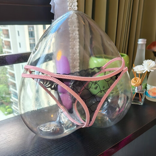 Confidential Personalized open breathable bag mesh gun bullet separation JJ set U convex men's temptation thong underwear T Purple short 1 piece Weight 145 Jin Jin equals 0.5 kg Inner hip circumference 88 Inner waist circumference 2.15 or less