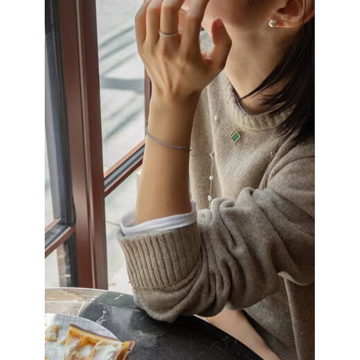 OeinOEIN Ruonai Lucky Gold Abacus/14K Gold 50 Diamonds Emerald Green Enamel Full Diamond Necklace Next Batch 14K Gold Emerald Enamel + Pei 45cm