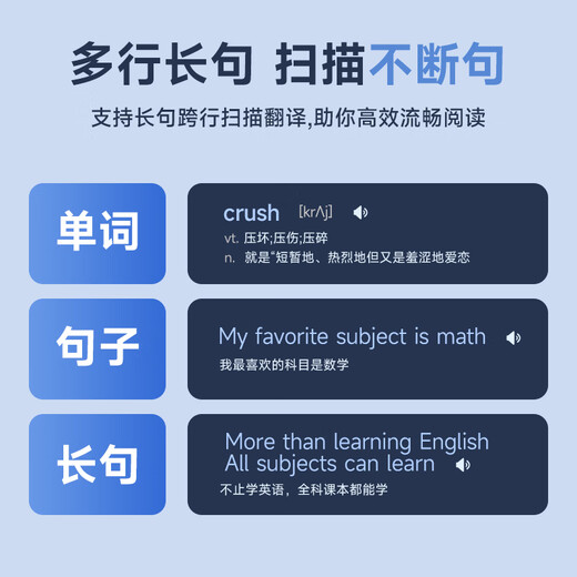 Zhuangyuanlang English Scanning Pen Reading Pen Universal Primary School Junior High School High School Textbook Synchronization Young Children's Enlightenment Picture Book Reading Textbook Translation Dictionary Scanning Pen Learning Machine Repeater S2M Scanning Translation Scanning Questions and Answers No Internet Required