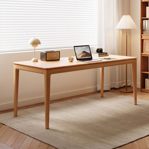 Lin's home all solid wood desk walnut color living room large long desk student study table computer table AS2V