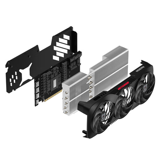 VSTARMOR AMD RADEON RX 9070 XT 16GB Black Alloy Desktop Computer Game DeepSeek Intelligent AI Learning Drawing Video Rendering Graphics Card