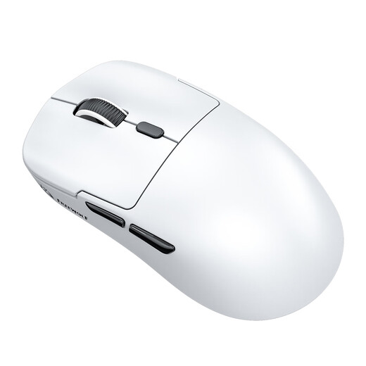 Free Wolf A6 Gaming-Maus mit drei Modi, kabellos, kabelgebunden, Bluetooth, E-Sport, leicht, universeller USB-Desktop-Laptop, ergonomische Peripheriegeräte für Jungen und Mädchen, PAW3311, lange Akkulaufzeit, A6 Weiß, drei Modi/24000 DPI – 1K Rückgaberate
