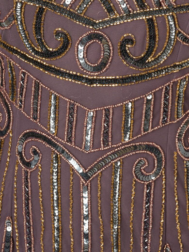 Adrianna Papell Women's Beaded Bell Sleeve Dress, Moonscape Moonscape 8