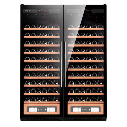 Pupan cigar cabinet customized CS600 double-door red wine and cigar integrated cabinet combination constant temperature and humidity cabinet black walnut double-door red wine cabinet